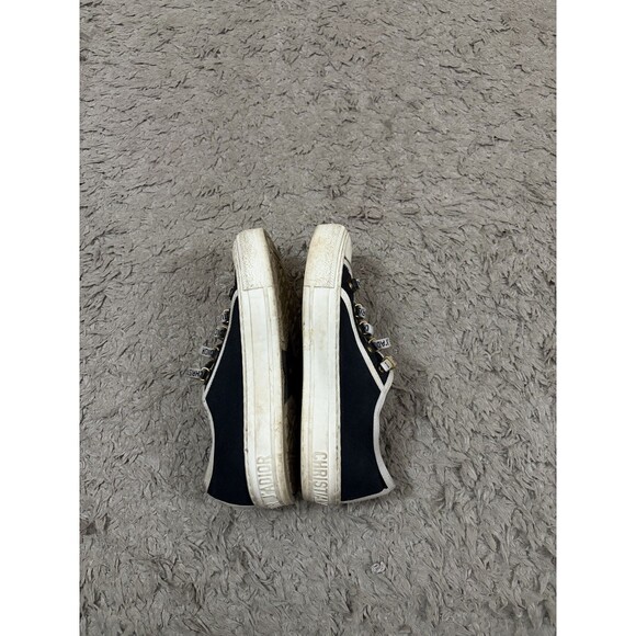 Christian Dior  Canvas Walk'N'Dior Low Top Sneakers 36.5 Black - Picture 9 of 10